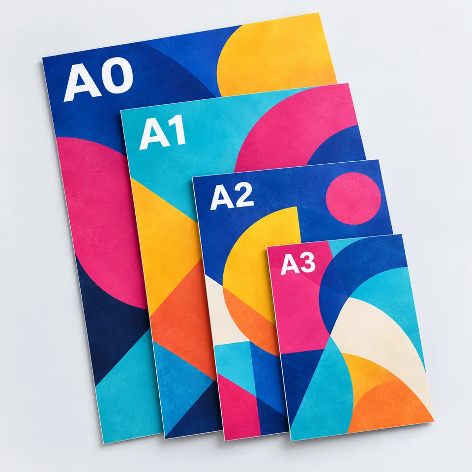 Sz&iacute;nes A3, A2, A1 &eacute;s A0 plak&aacute;tok